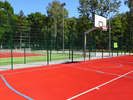 Sport court cleaning